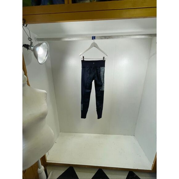 Lululemon Wunder Under Sashiko Lotus Camo Oil Inkwell Leggings Size 2 - Picture 2 of 6